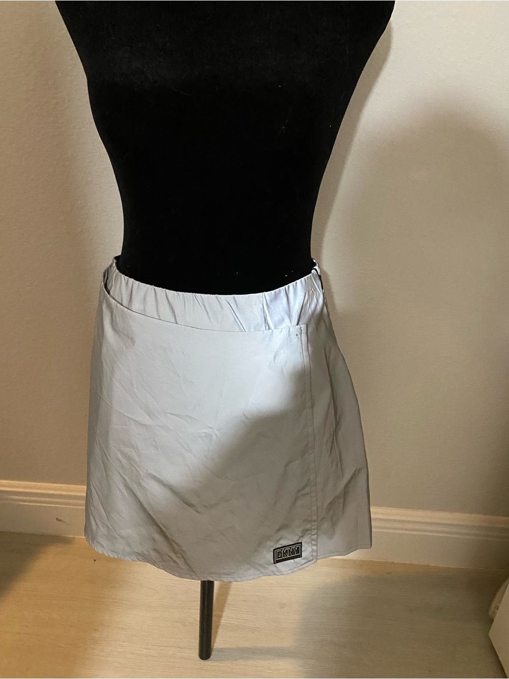 DKNY Light Gray Mini Skirt